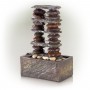 ETERNITY STACKED STONES TOWER TABLETOP FOUNTAIN 