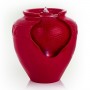 CHERRY RED VASE FOUNTAIN WITH LED LIGHTS 