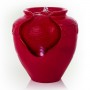 Alpine Corporation 17"H Indoor/Outdoor Vase Fountain, Cherry Red