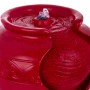 CHERRY RED VASE FOUNTAIN WITH LED LIGHTS 