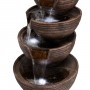 34" 5-TIER MODERN BOWL FOUNTAIN WITH 24 WHITE LED LIGHTS