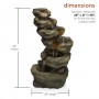 48" 6-Tier Pristine Waterfall Fountain with 30 White LED Lights