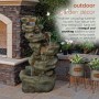 48" 6-Tier Pristine Waterfall Fountain with 30 White LED Lights