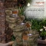 48" 6-TIER PRISTINE WATERFALL FOUNTAIN WITH 30 WHITE LED LIGHTS