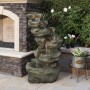 48" 6-TIER PRISTINE WATERFALL FOUNTAIN WITH 30 WHITE LED LIGHTS