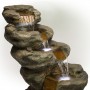 48" 6-TIER PRISTINE WATERFALL FOUNTAIN WITH 30 WHITE LED LIGHTS