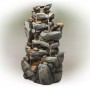 50" Rough 8-Tier Rocky Waterfall Fountain with 27 LED Lights