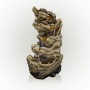 47" 5-TIER DARK COLORED TREE TRUNK WATERFALL FOUNTAIN WITH LEDS 