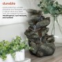 RAINFOREST TABLETOP FOUNTAIN WITH LED LIGHTS 