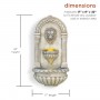 31" CLASSICAL WALLED FOUNTAIN WITH LION HEAD AND LED LIGHTS