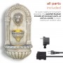 31" CLASSICAL WALLED FOUNTAIN WITH LION HEAD AND LED LIGHTS
