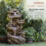 51" 6-Tier Amazonian Waterfall Fountain with 30 LED Lights