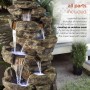 51" 6-TIER AMAZONIAN WATERFALL FOUNTAIN WITH 30 LED LIGHTS