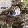 51" 6-Tier Amazonian Waterfall Fountain with 30 LED Lights