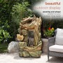 55" NATURAL CASCADING WATERFALL FOUNTAIN WITH LED LIGHTS 