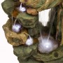 55" NATURAL CASCADING WATERFALL FOUNTAIN WITH LED LIGHTS 