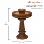 29" Elegant Fountain Birdbath with 6 Cool White LED Lights