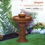 29" Elegant Fountain Birdbath with 6 Cool White LED Lights