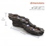 19" Tall Outdoor Tiering Rocky River Stream Water Fountain with LED Lights