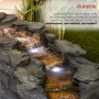 19" Tall Outdoor Tiering Rocky River Stream Water Fountain with LED Lights