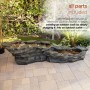 TIERED ROCKY RIVER STREAM FOUNTAIN WITH WHITE LED LIGHTS