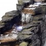 TIERED ROCKY RIVER STREAM FOUNTAIN WITH WHITE LED LIGHTS