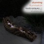 Alpine Corporation 80" Long Indoor/Outdoor Wood River Log Fountain with LED Lights