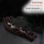 ALPINE CORPORATION 80" LONG INDOOR/OUTDOOR WOOD RIVER LOG FOUNTAIN WITH LED LIGHTS