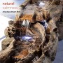 Alpine Corporation 80" Long Indoor/Outdoor Wood River Log Fountain with LED Lights