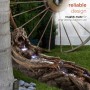 Alpine Corporation 80" Long Indoor/Outdoor Wood River Log Fountain with LED Lights
