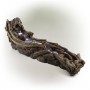 ALPINE CORPORATION 80" LONG INDOOR/OUTDOOR WOOD RIVER LOG FOUNTAIN WITH LED LIGHTS