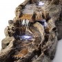 Alpine Corporation 80" Long Indoor/Outdoor Wood River Log Fountain with LED Lights