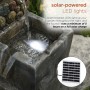 SOLAR CASCADING STONE POTS TIERED FOUNTAIN 