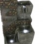 SOLAR CASCADING STONE POTS TIERED FOUNTAIN 