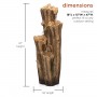 4-TIER CASCADING TREE BARK FOUNTAIN WITH LED LIGHTS