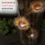 4-TIER CASCADING TREE BARK FOUNTAIN WITH LED LIGHTS