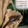 4-TIER CASCADING TREE BARK FOUNTAIN WITH LED LIGHTS