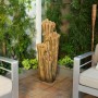 4-TIER CASCADING TREE BARK FOUNTAIN WITH LED LIGHTS