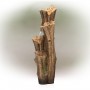 4-TIER CASCADING TREE BARK FOUNTAIN WITH LED LIGHTS