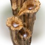4-TIER CASCADING TREE BARK FOUNTAIN WITH LED LIGHTS