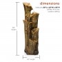 5-TIER CASCADING TREE BARK FOUNTAIN WITH LED LIGHTS
