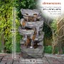 CASCADING TIERED STONE FOUNTAIN 