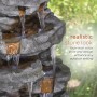 CASCADING TIERED STONE FOUNTAIN 