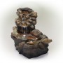 Alpine Corporation 41" Long Indoor/Outdoor Stone River Rock Fountain with LED Lights