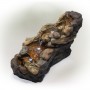 Alpine Corporation 41" Long Indoor/Outdoor Stone River Rock Fountain with LED Lights