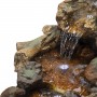 Alpine Corporation 41" Long Indoor/Outdoor Stone River Rock Fountain with LED Lights