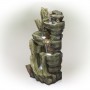 39" Cascading Stone Tower Fountain with Cool White LED Lights
