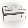 Alpine Corporation Metal Garden Bench with Retractable Table