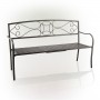 Metal Garden Bench with Retractable Table 