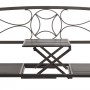 Metal Garden Bench with Retractable Table 